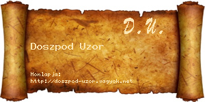 Doszpod Uzor névjegykártya